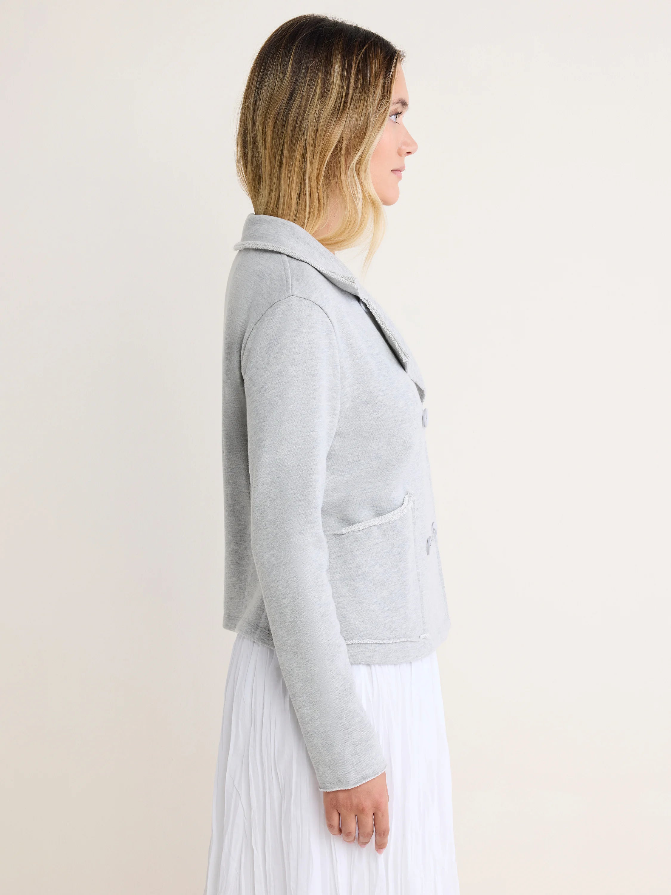 French Terry Daily Jacket in Hgr