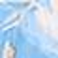 Mottled blend of light blue, white, and faint peach. Soft, cloud-like texture.