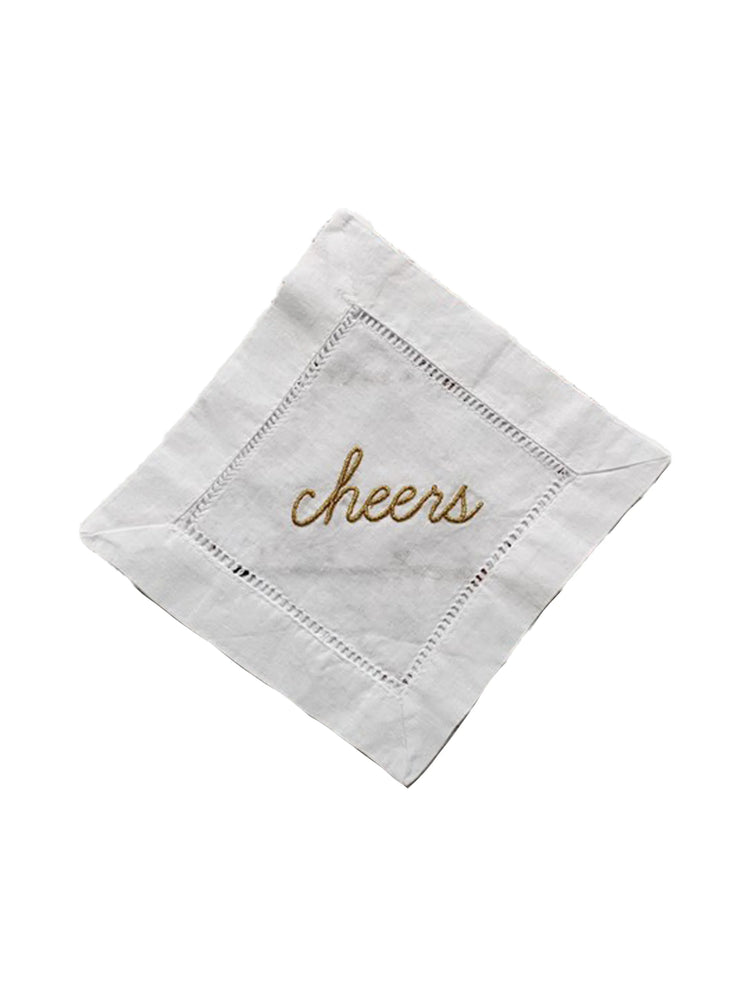 Dot & Army Cheers! Cocktail Coasters in Wht