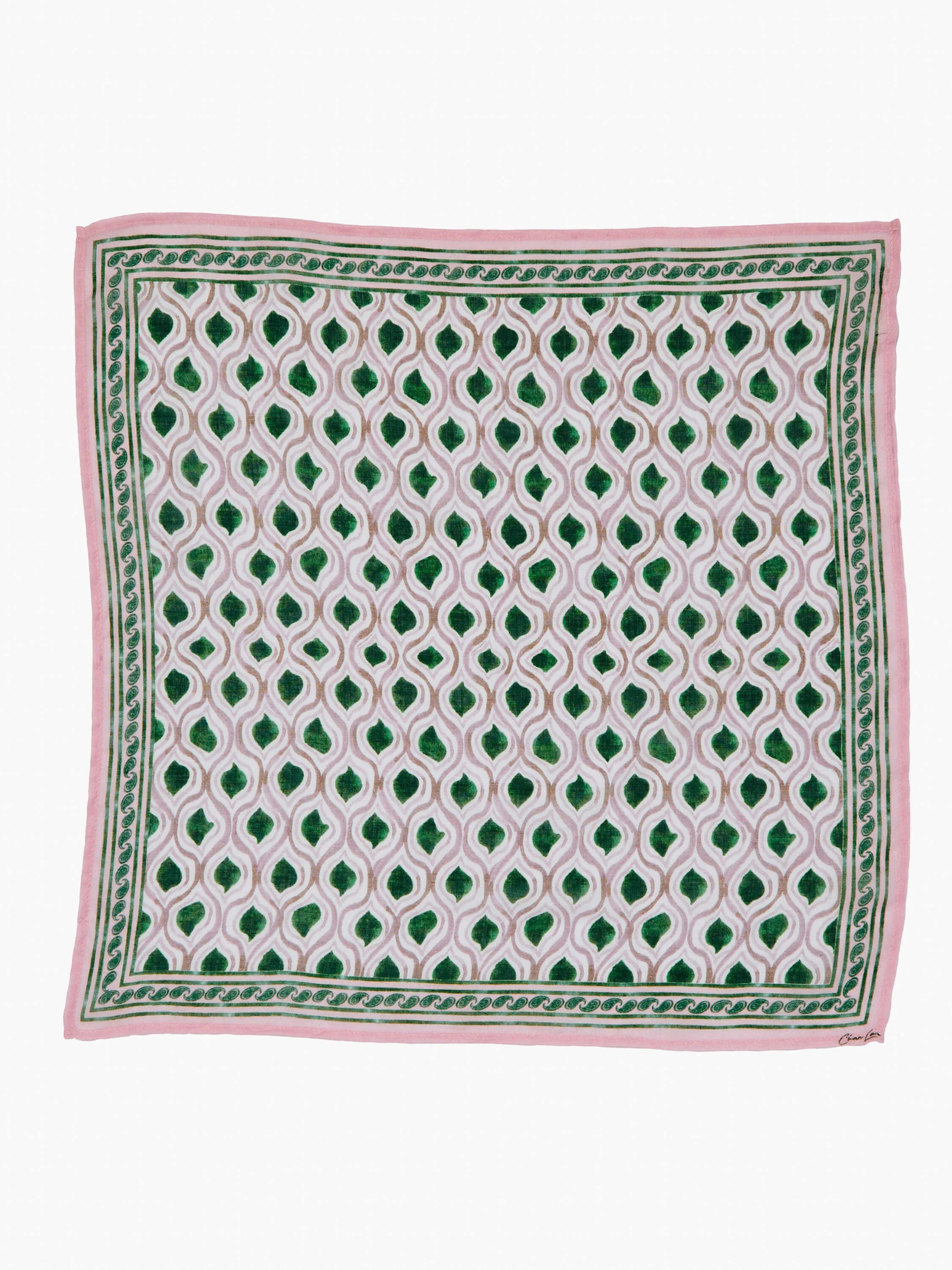 Chan Luu Geo Print Bandana in Gri