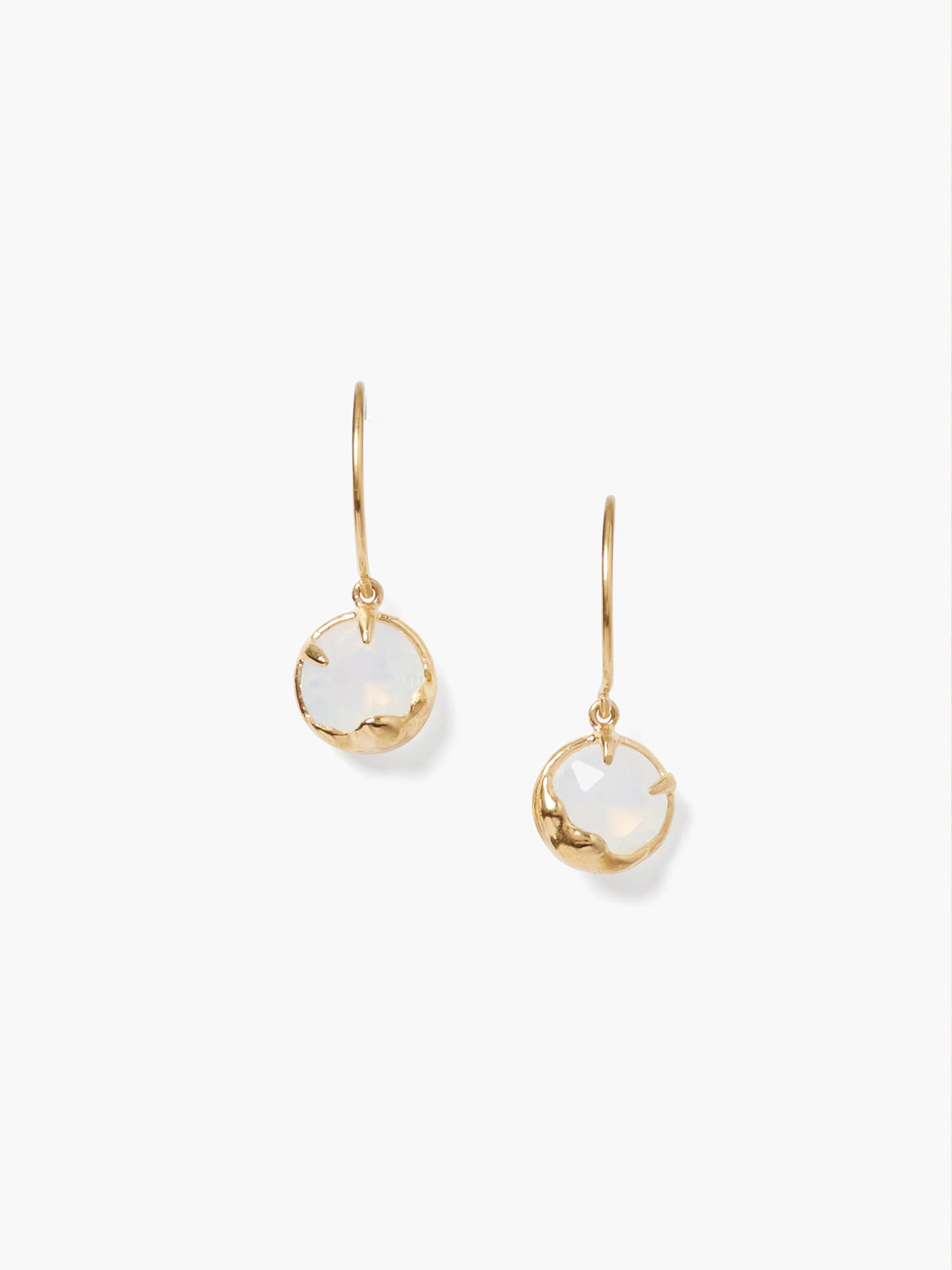 Chan Luu Single Stone Drop Earrings in Wht