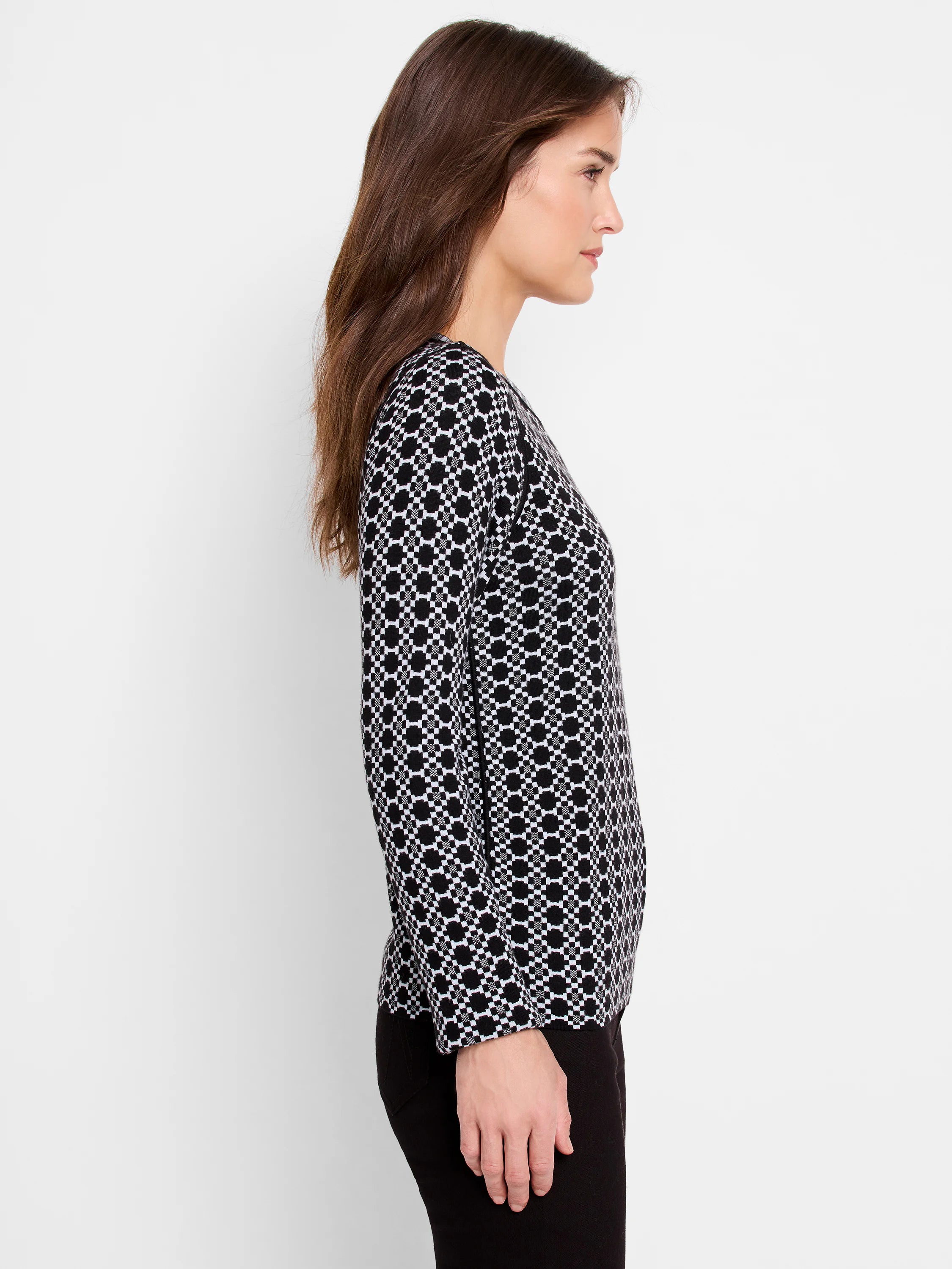 Geo Reversible Sweater Tee in Blt