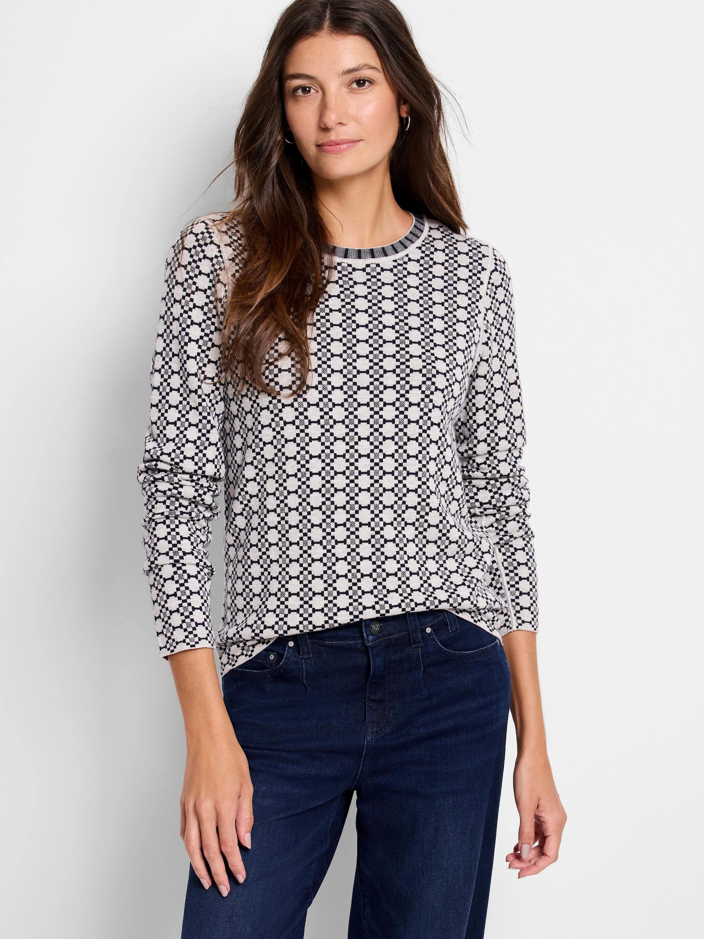 Geo Reversible Sweater Tee in Imi