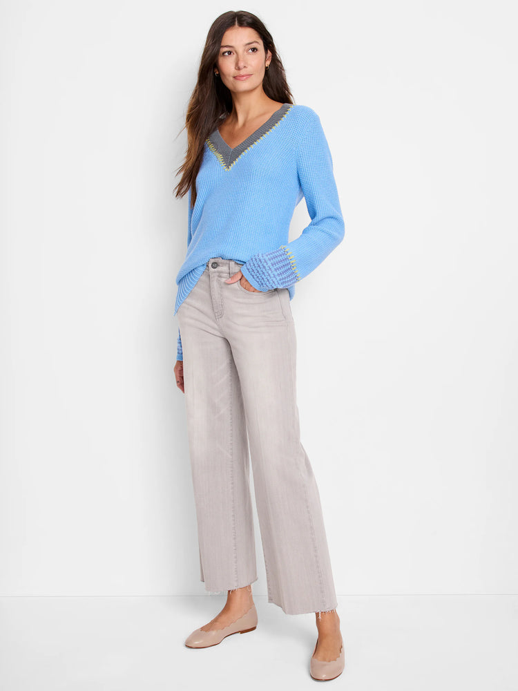 Tipped Texture Sweater in Blt