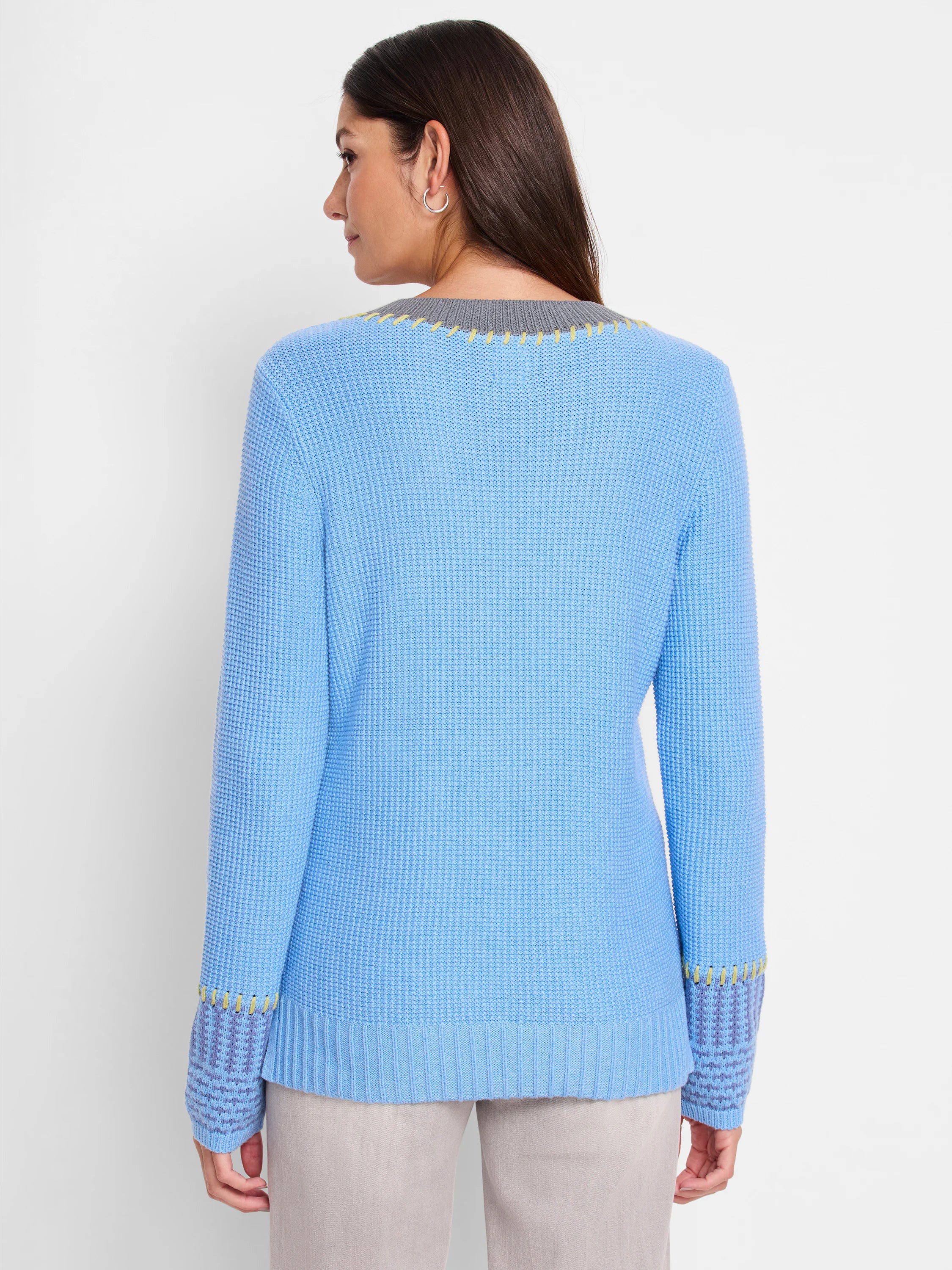 Tipped Texture Sweater in Blt
