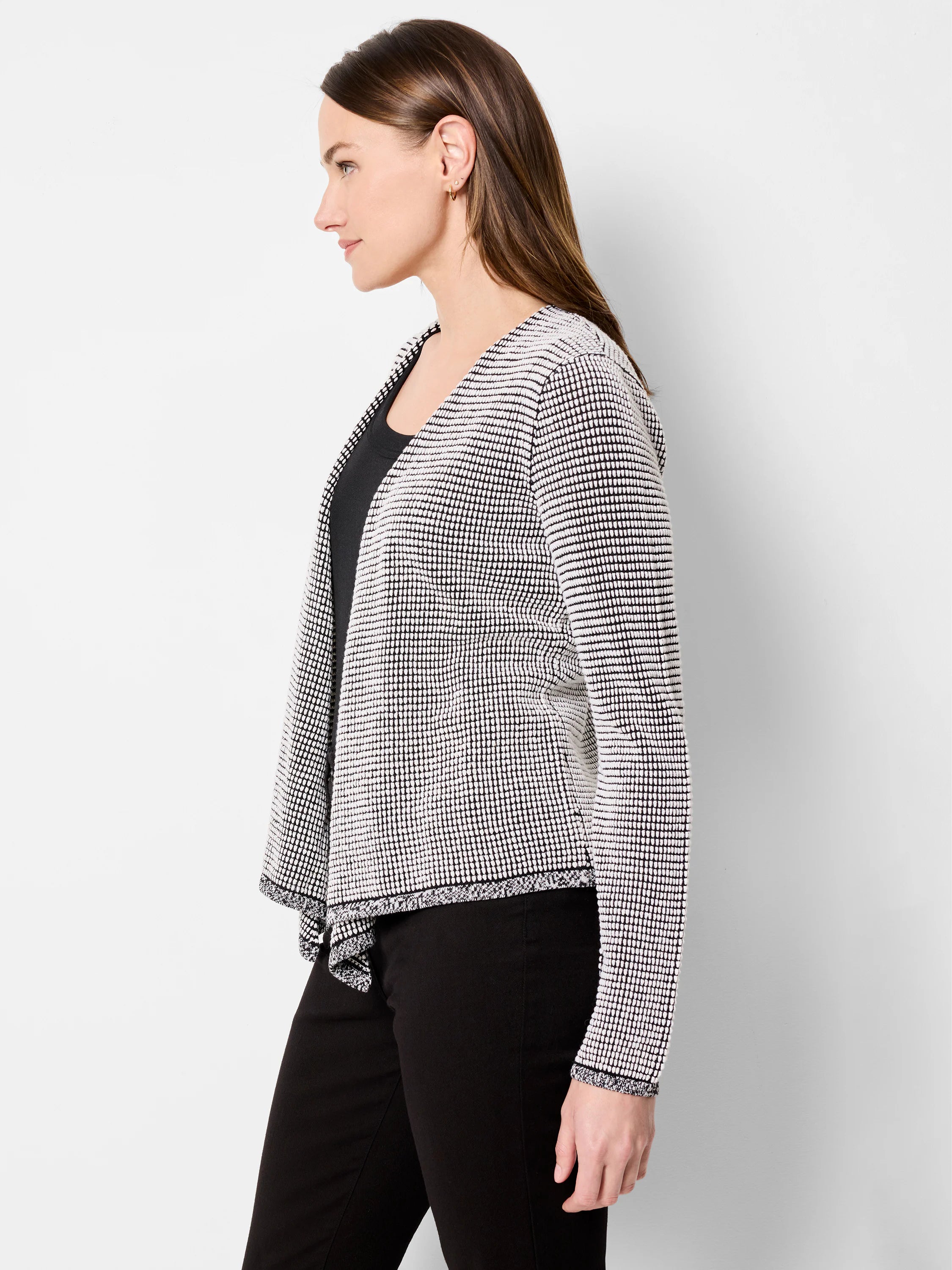 Pixel Knit 4-way Cardigan in Cem