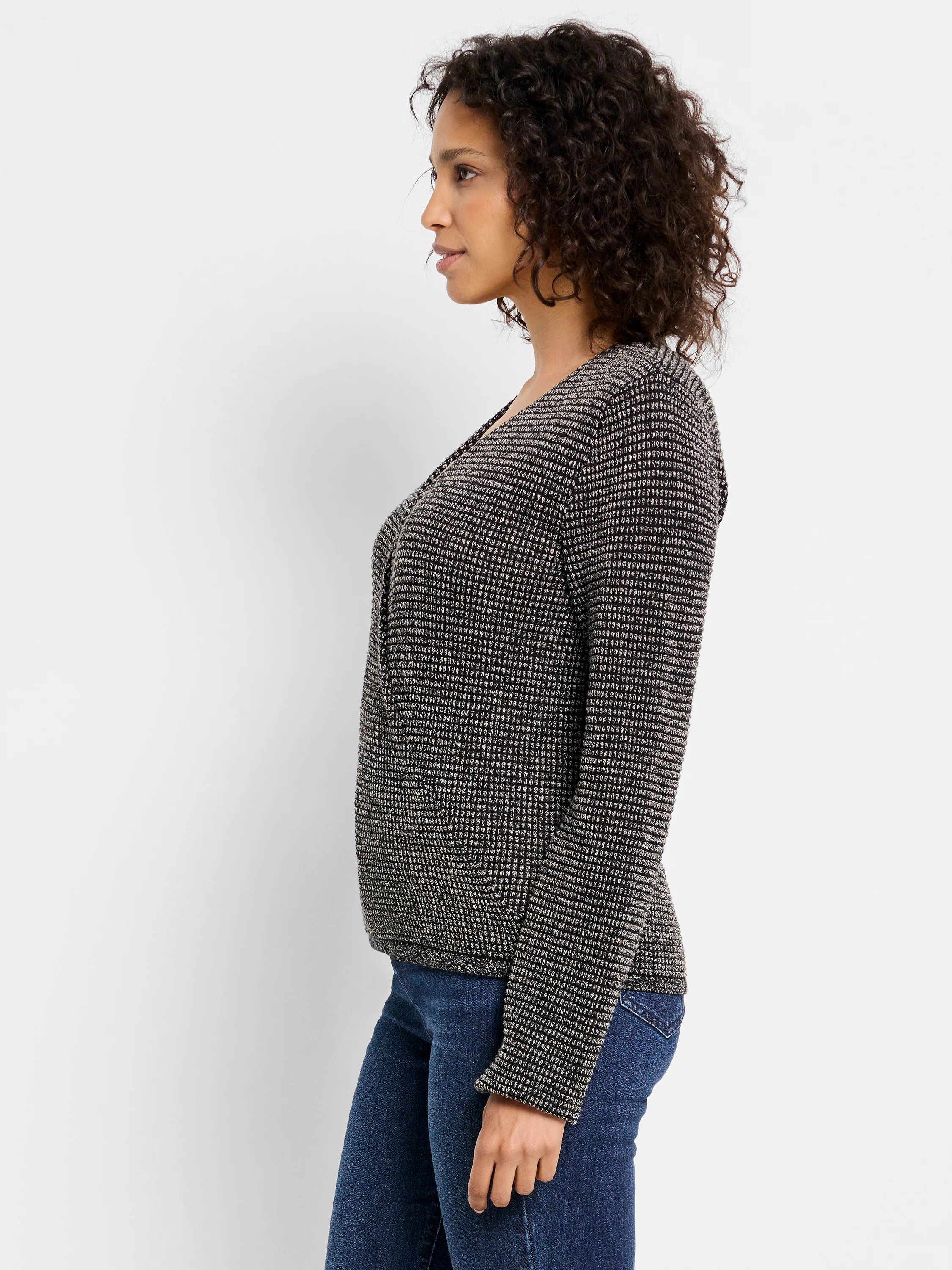 Pixel Knit 4-way Cardigan in Num