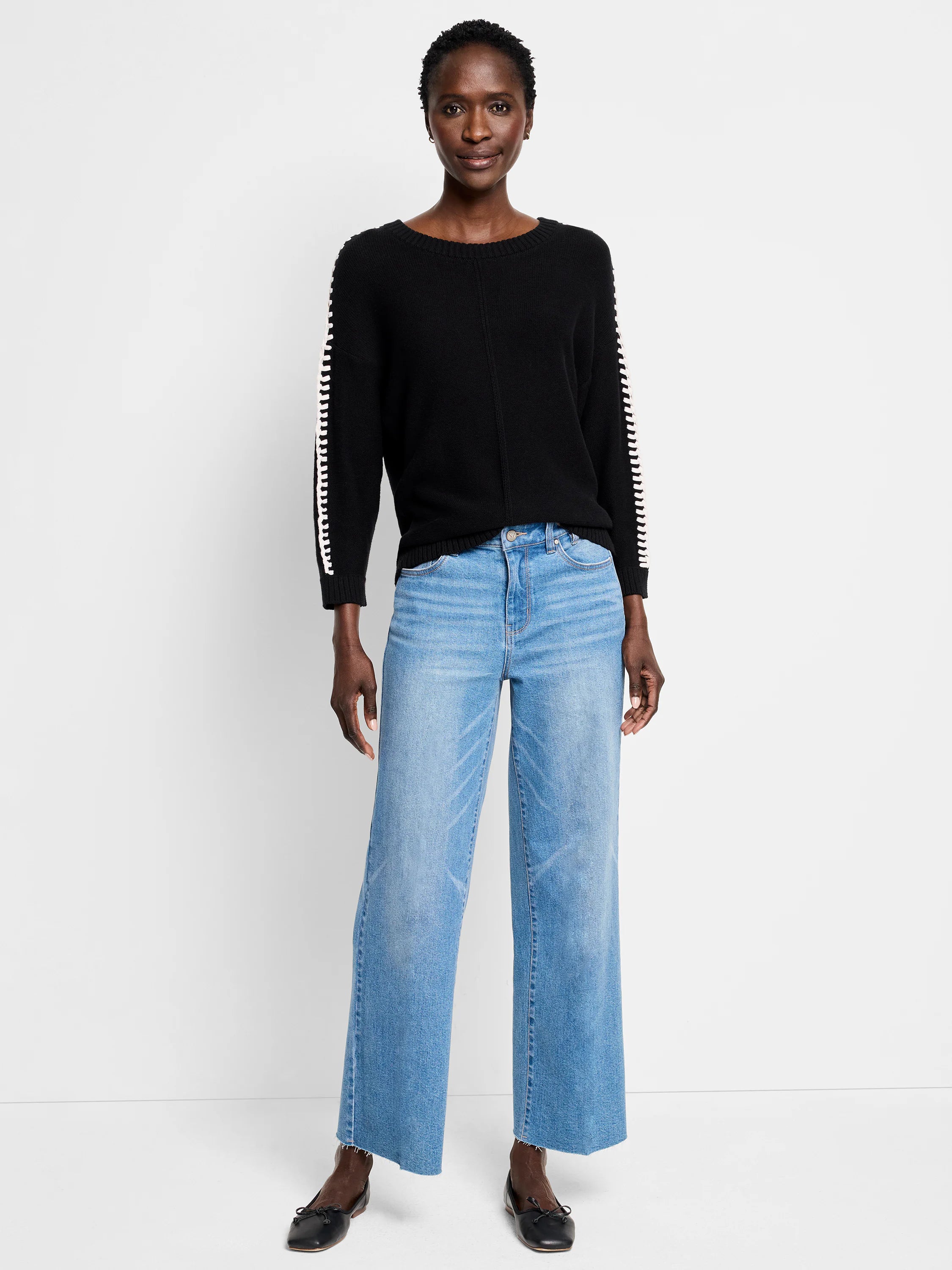 Laced Up Sweater in Blm