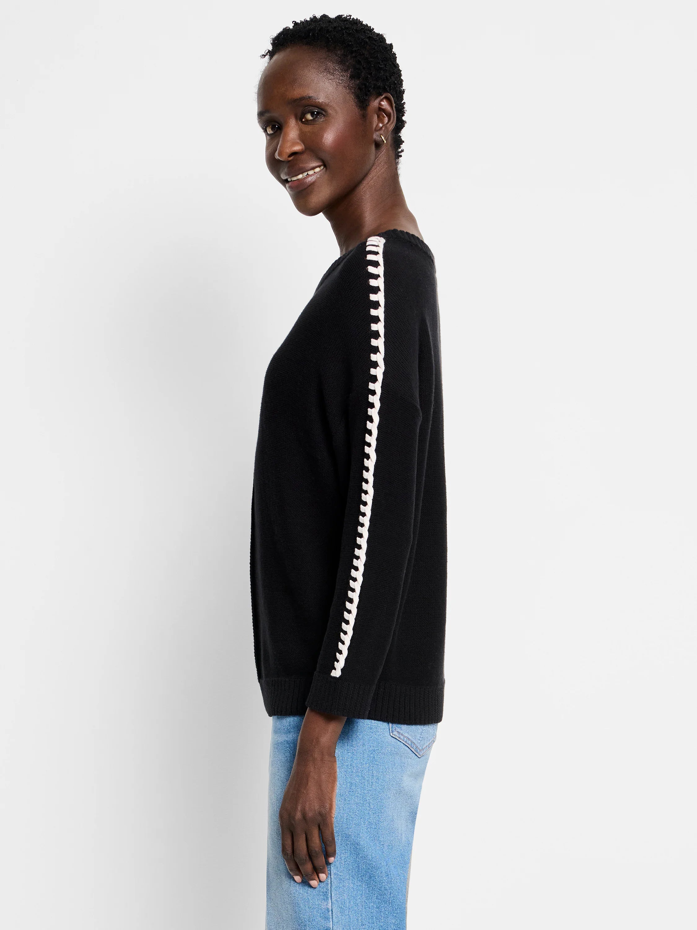 Laced Up Sweater in Blm