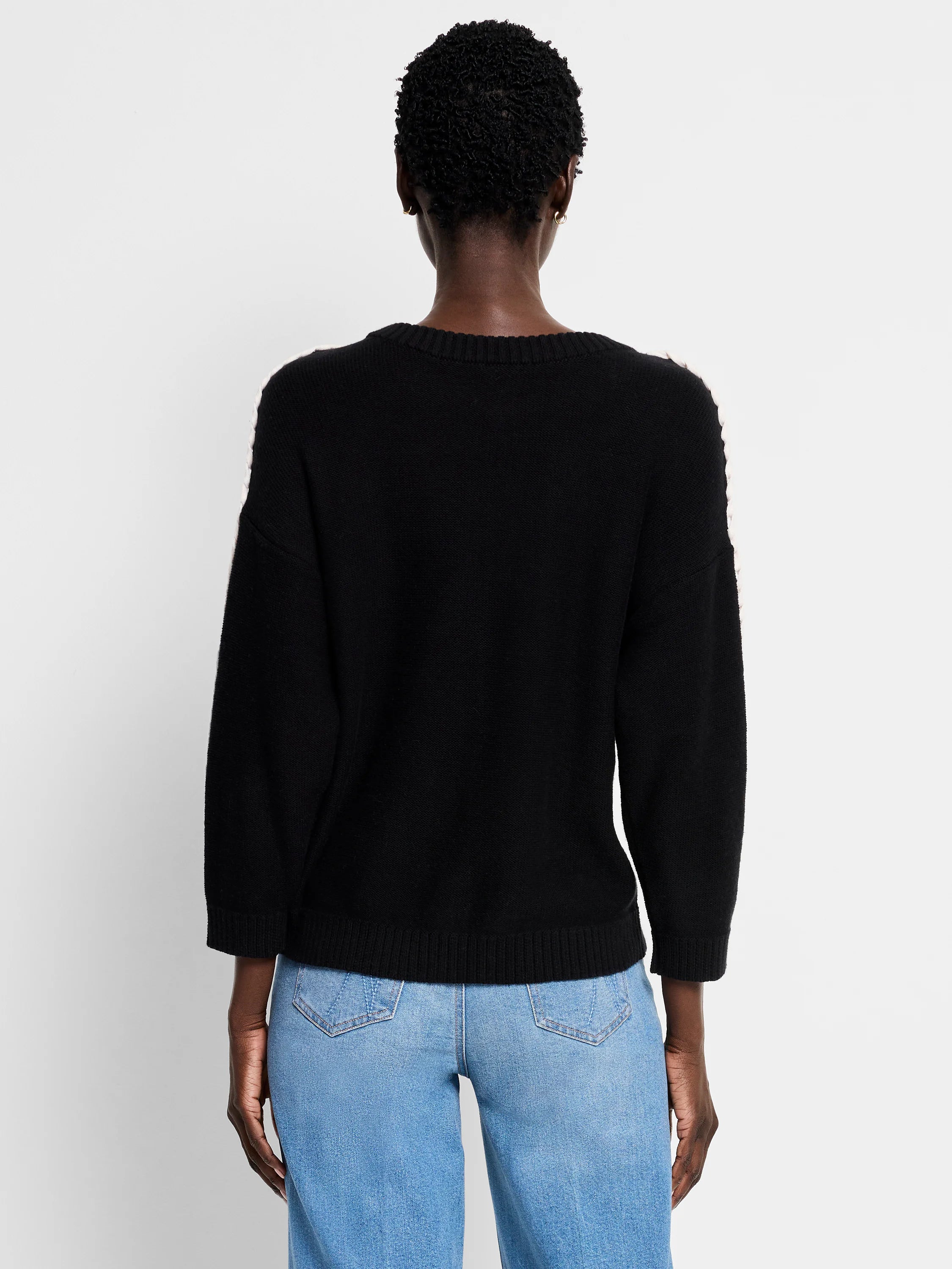 Laced Up Sweater in Blm
