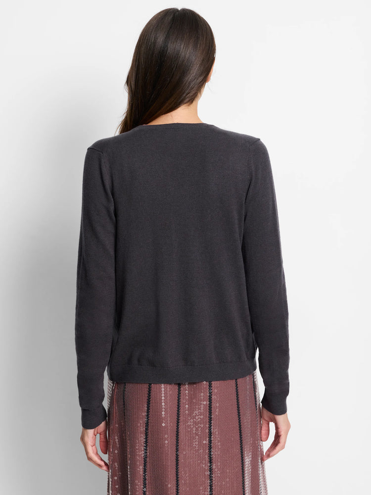 Sequin Trimmed Cardigan in Chr