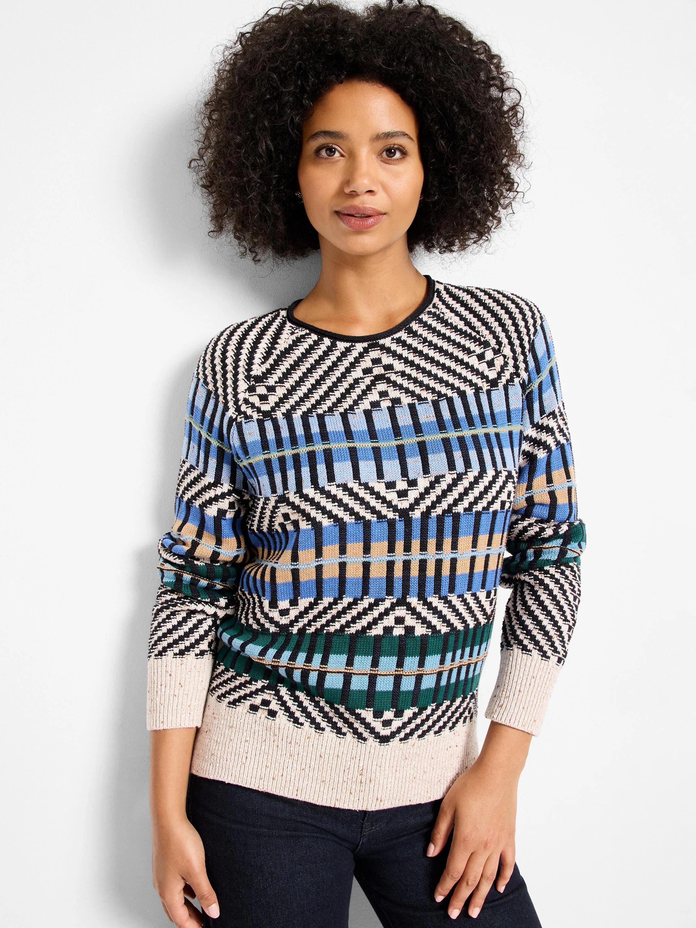 Graphic Stripe Sweater