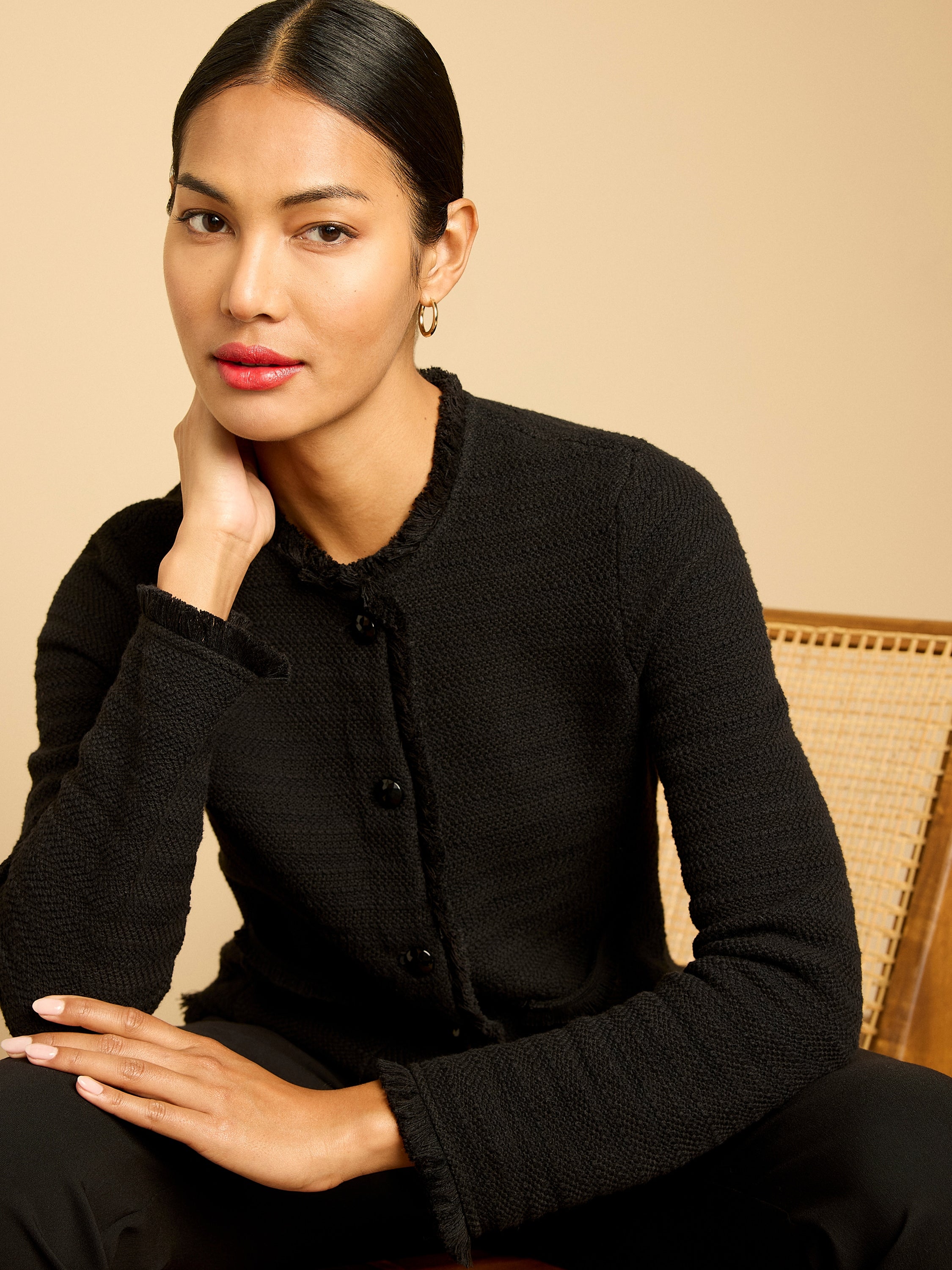 NIC+ZOE Fringe Mix Femme Knit Jacket product