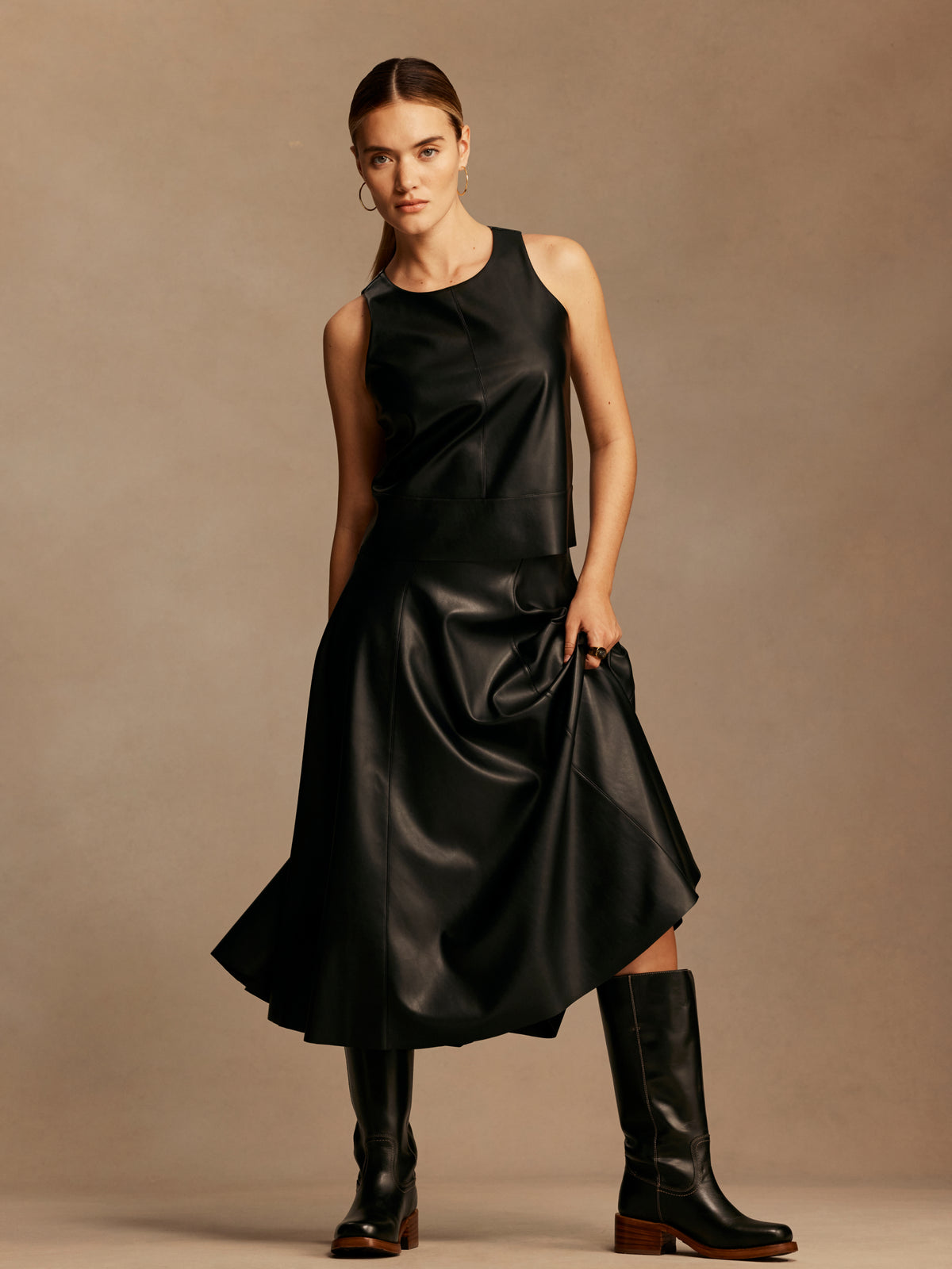 NIC+ZOE Vegan Leather Sleeveless Top product