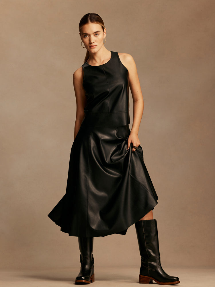 NIC+ZOE Vegan Leather Sleeveless Top product