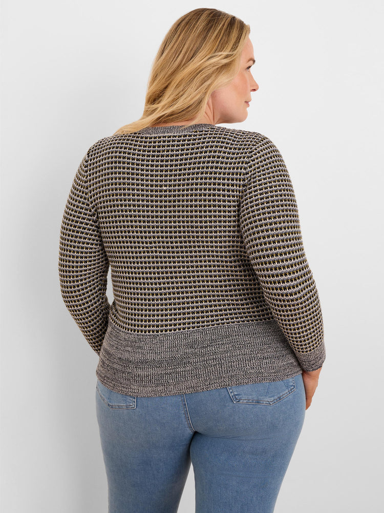 Marled Tuck Sweater in Blt