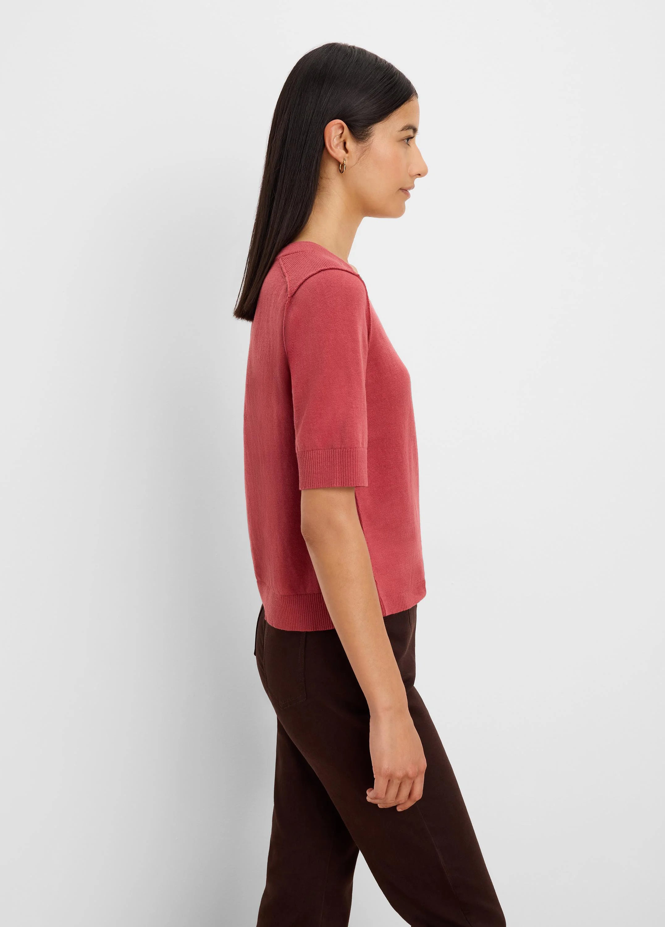 Pure Cotton Sweater Tee in Spi