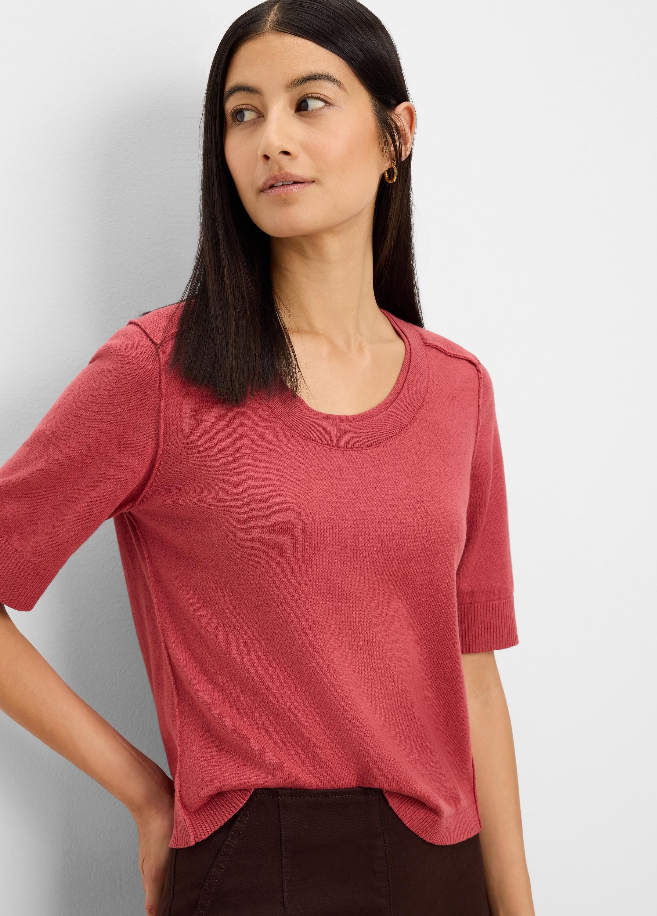 Pure Cotton Sweater Tee in Spi