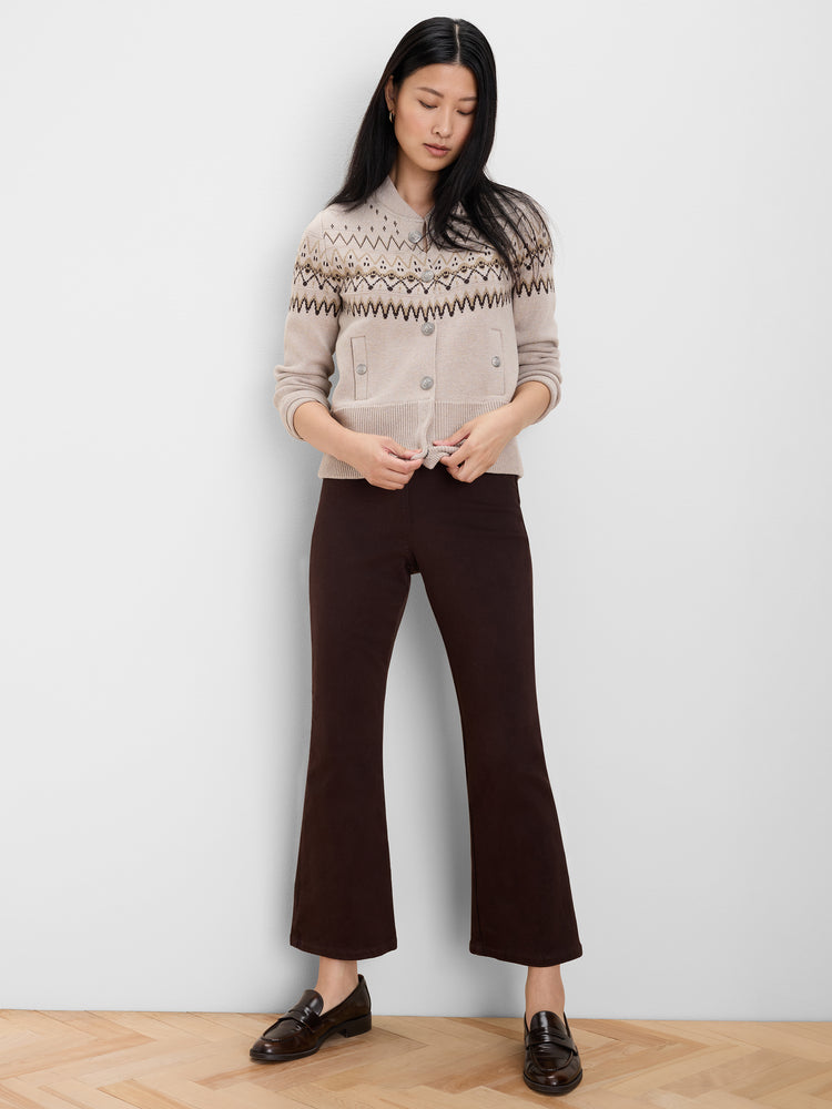 NIC+ZOE Fairisle Knit Snap Bomber Jacket product