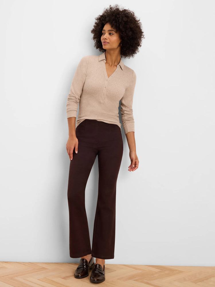 Berkeley Boot Jeans: Dark brown with a bootcut flare.