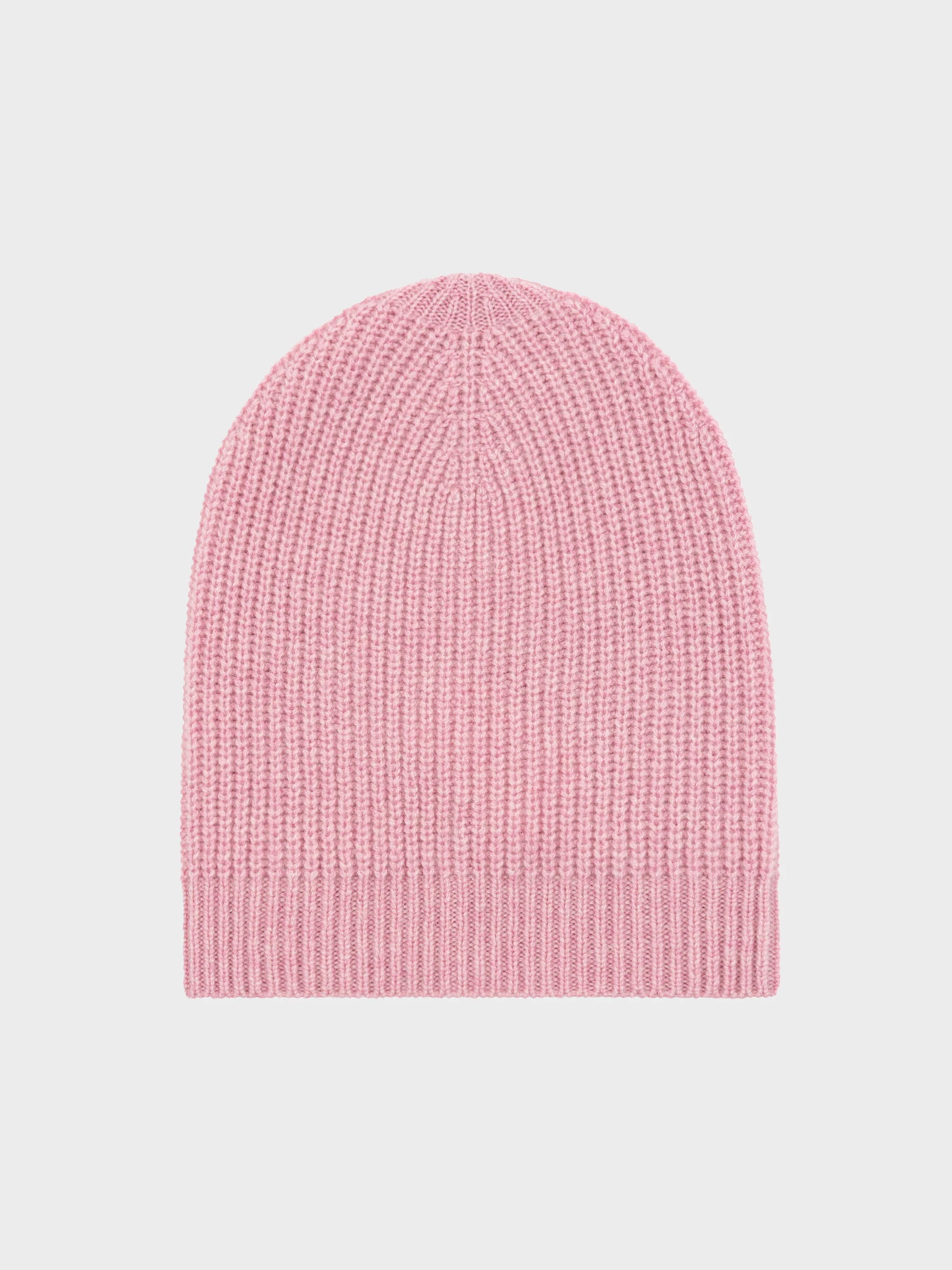 Amato Cashmere Bulky Rib Hat in Pnk