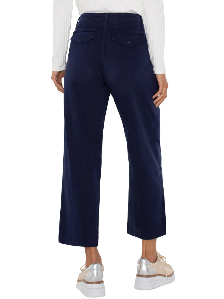 Liverpool Wide Leg Crop Trouser in Dws