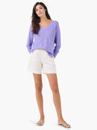 Breezy Texture Sweater in Lav