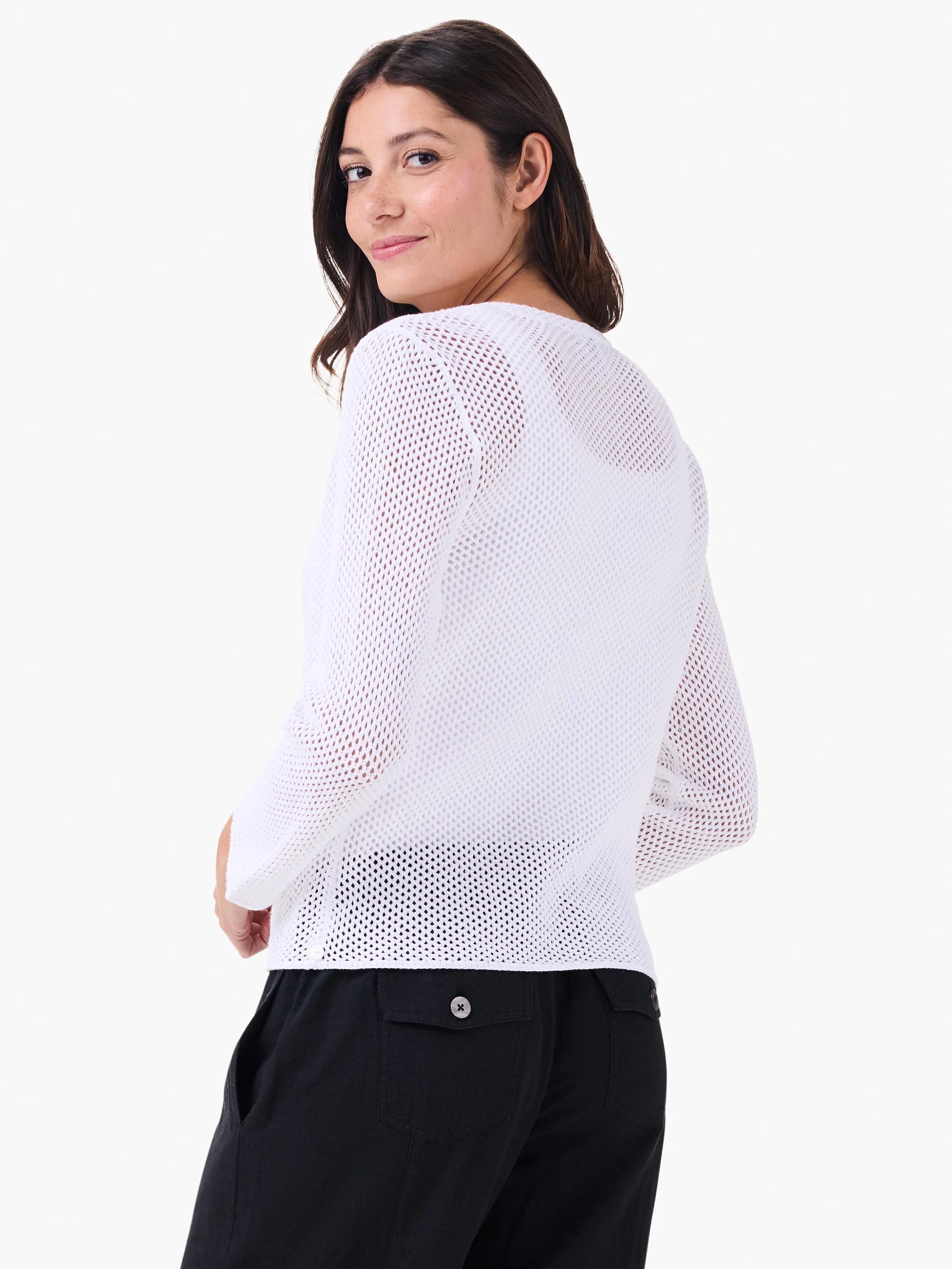 Mesh 4-way Cardigan in Pwh