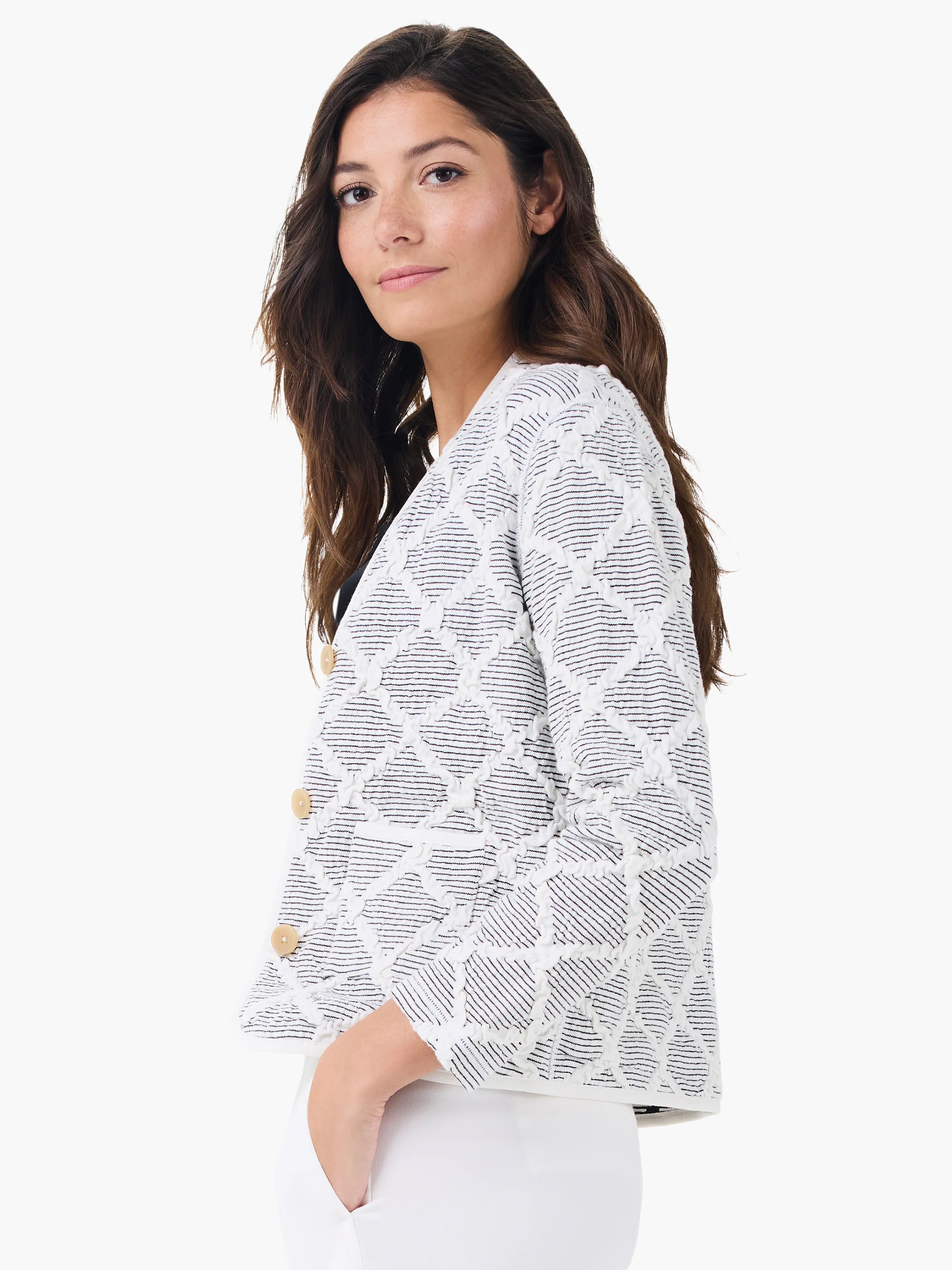 Day + Night Reversible Knit Jacket in Wmt