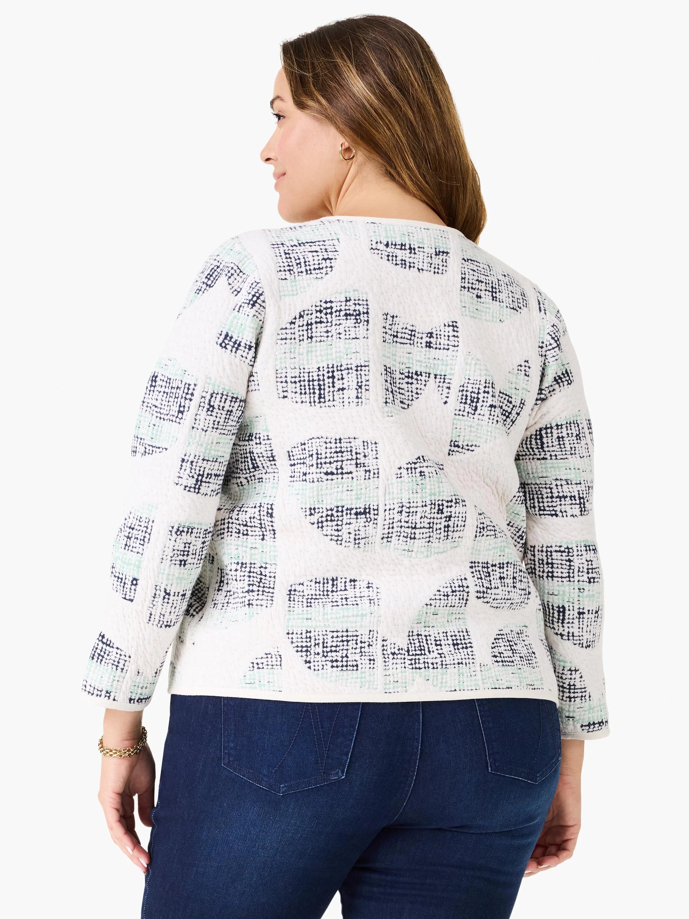 Circle Sequence Knit Jacket in Cem
