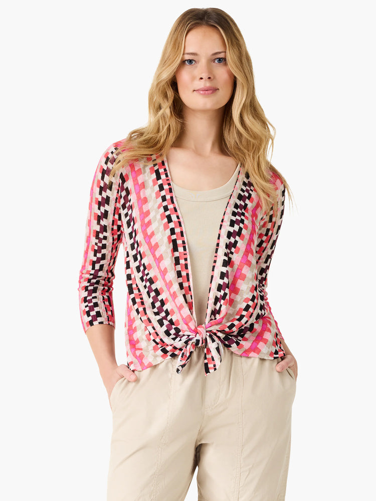 Pixel Sunset 4-way Cardigan in Pkm