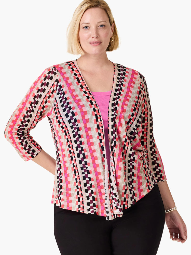 Pixel Sunset 4-way Cardigan in Pkm