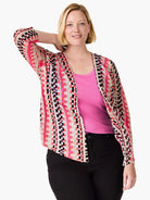 Pixel Sunset 4-way Cardigan in Pkm