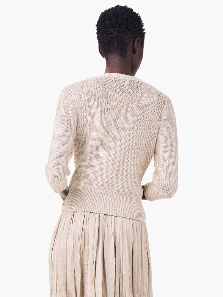 Subtle Sparkle 4-way Cardigan in Brw