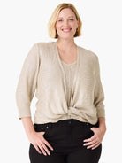 Subtle Sparkle 4-way Cardigan in Brw
