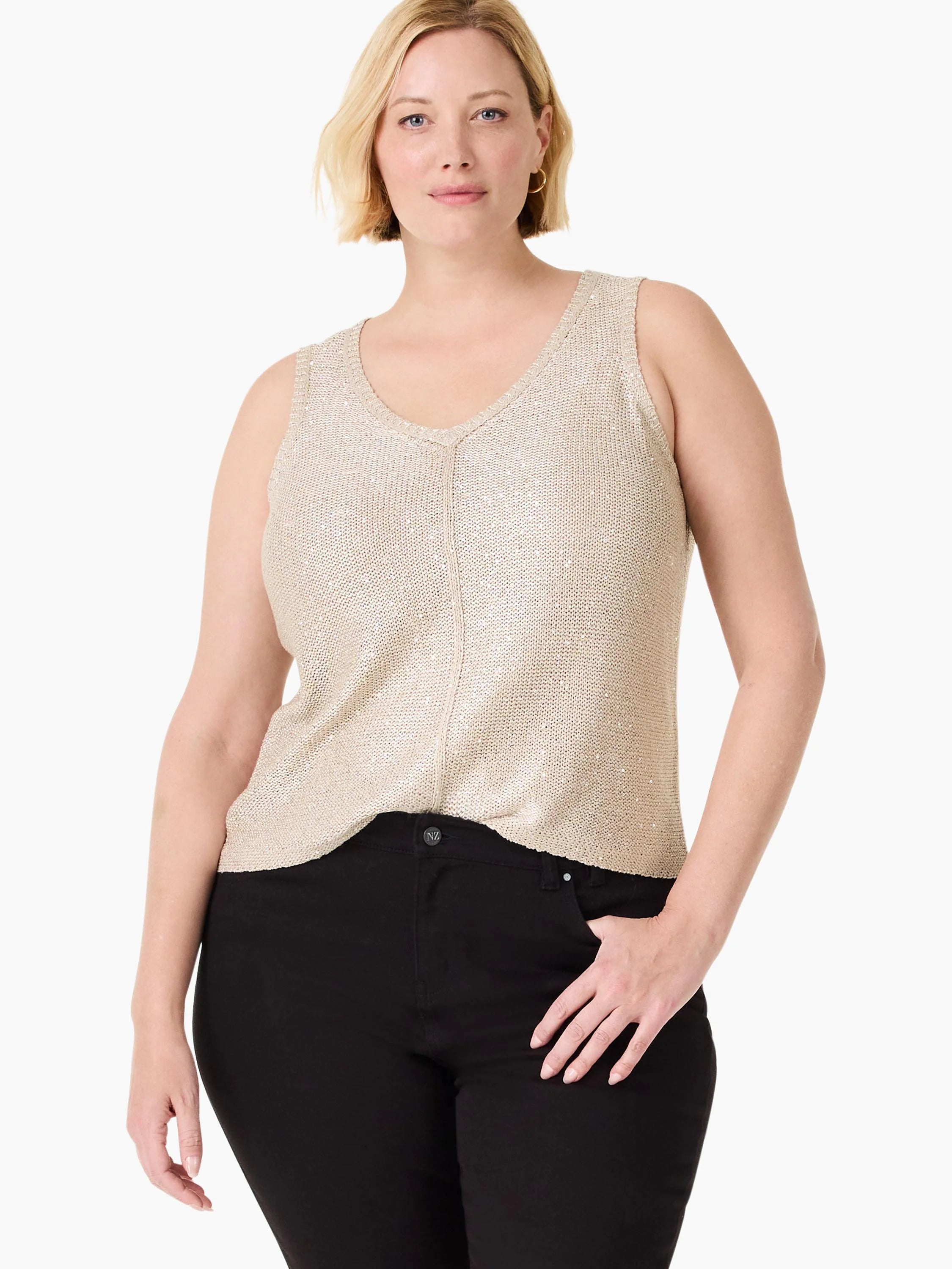 Subtle Sparkle Tank in Brw