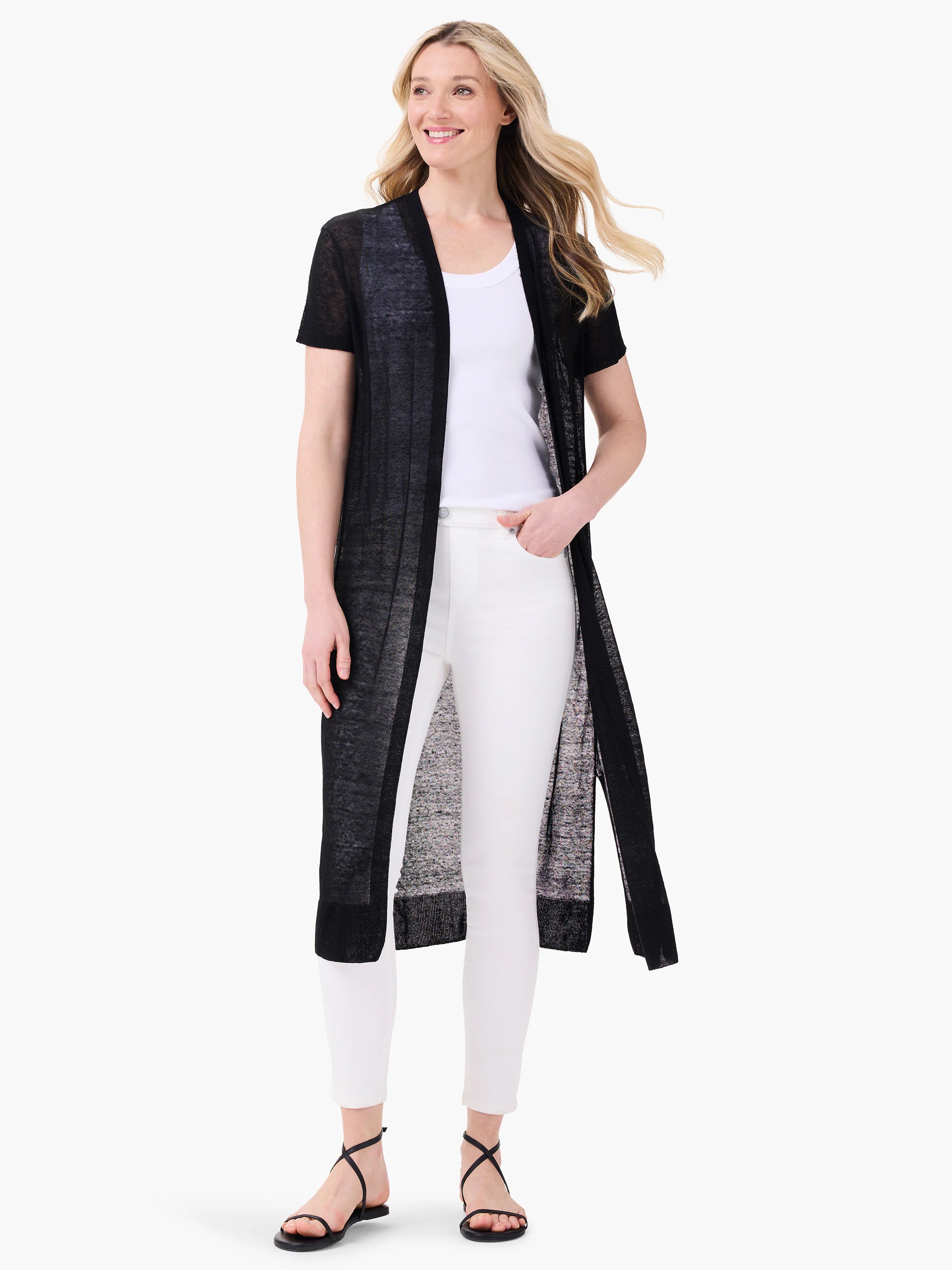 Featherweight Sweater Duster in Blx