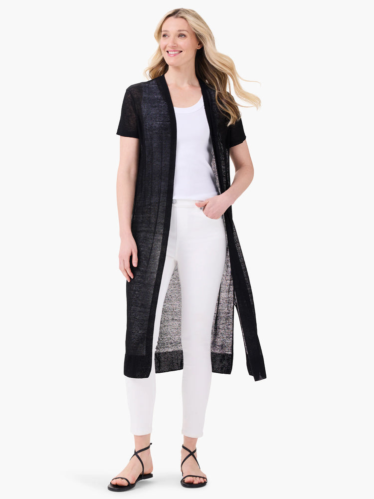 Featherweight Sweater Duster in Blx