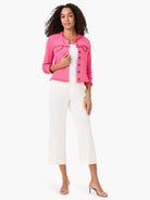 Utility Fringe Mix Knit Jacket in Wlp