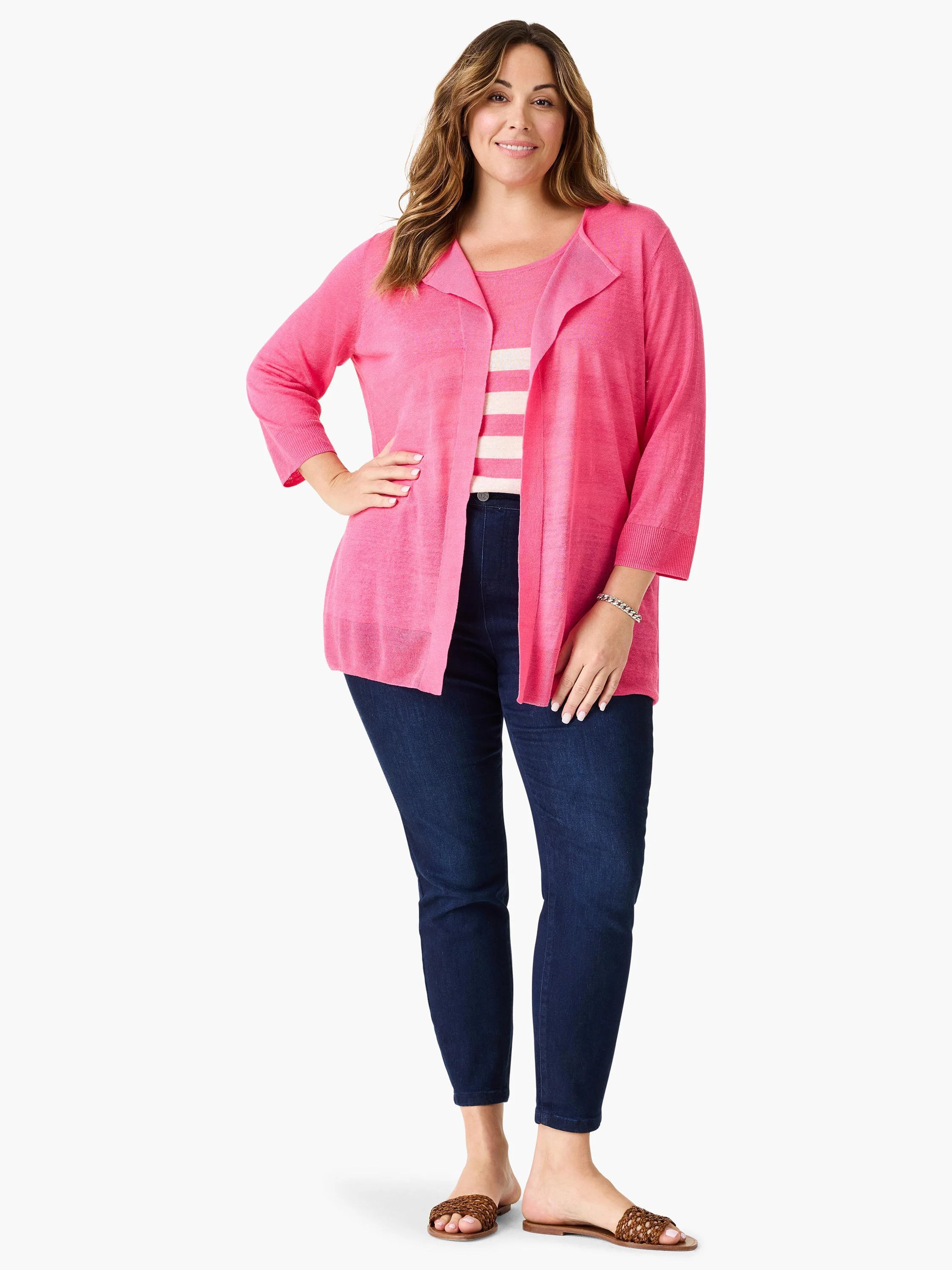 Featherweight Striped Tank in Pkm