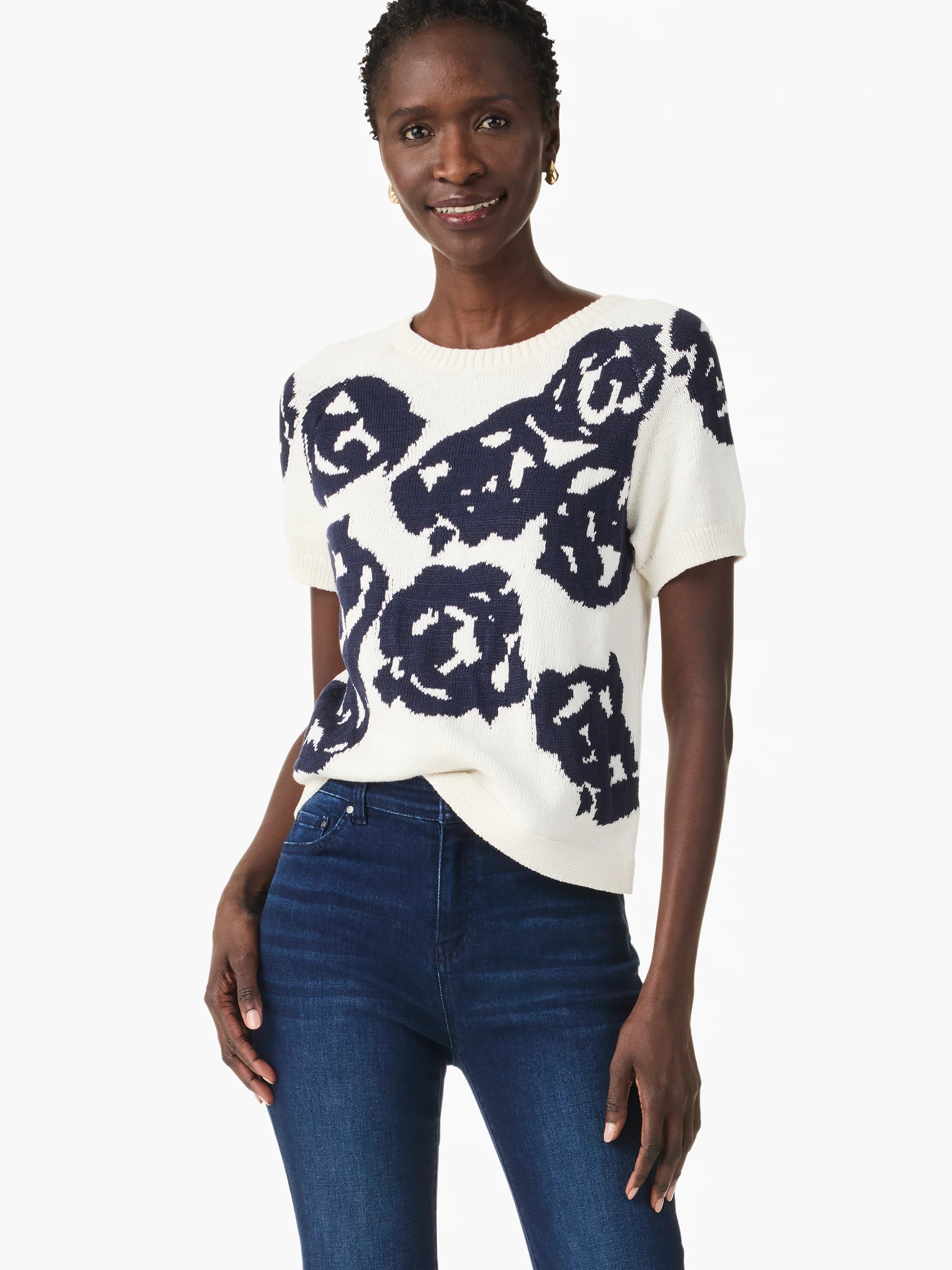 Rose Bloom Sweater in Cem