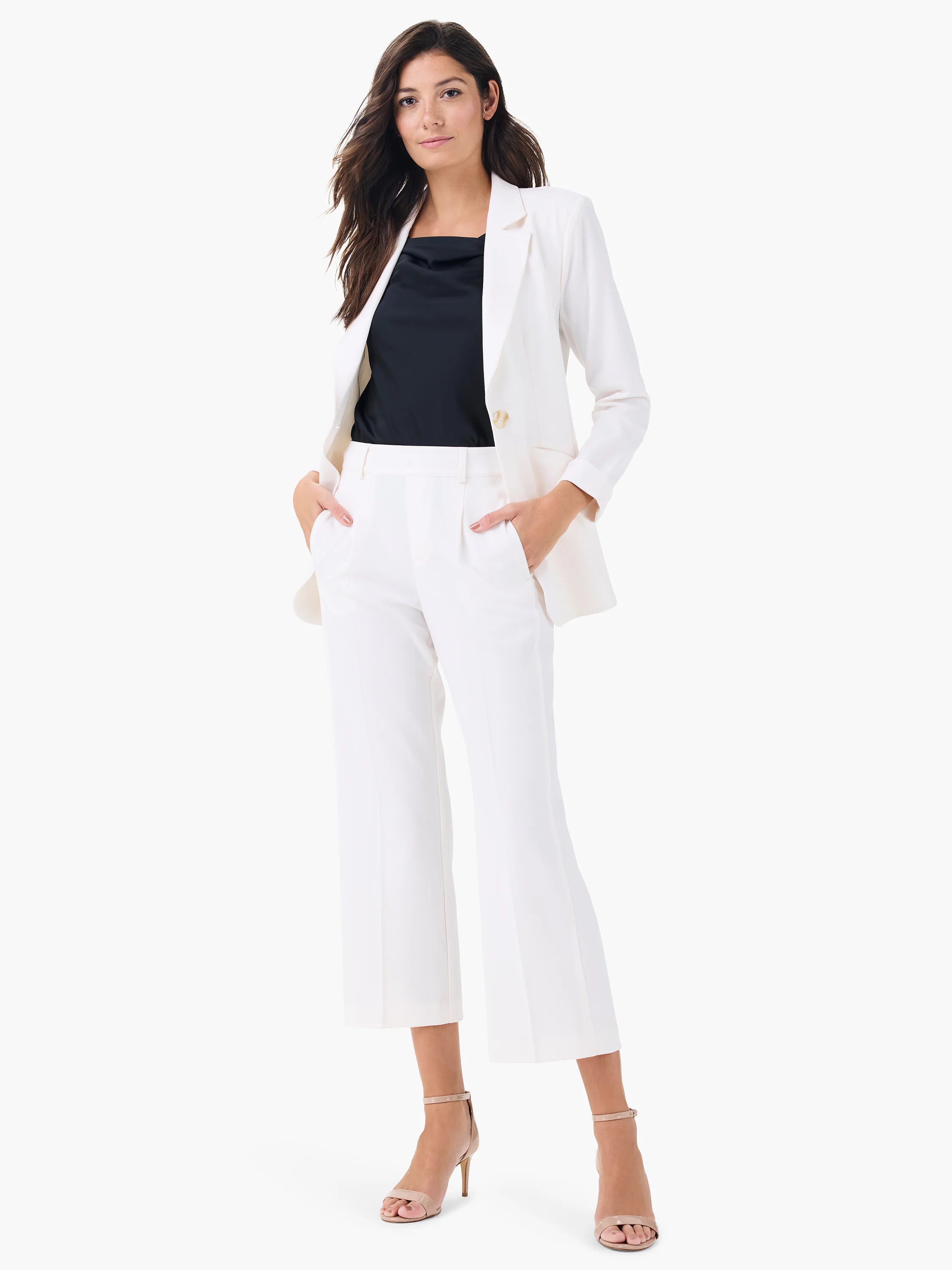 Avenue Summer Wide-leg Crop Trouser in Clc