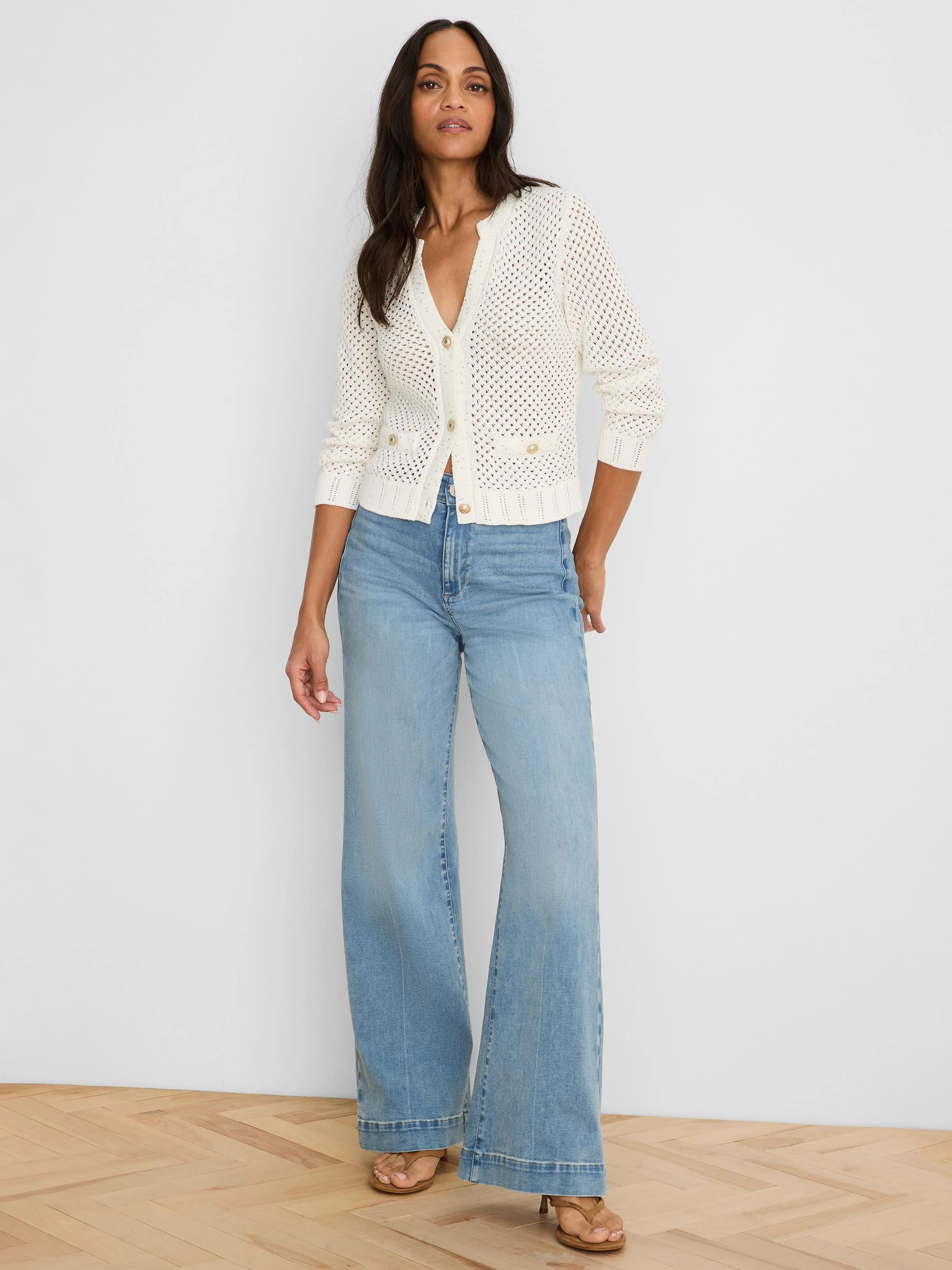 Sequin Glow Cardigan in Mwh
