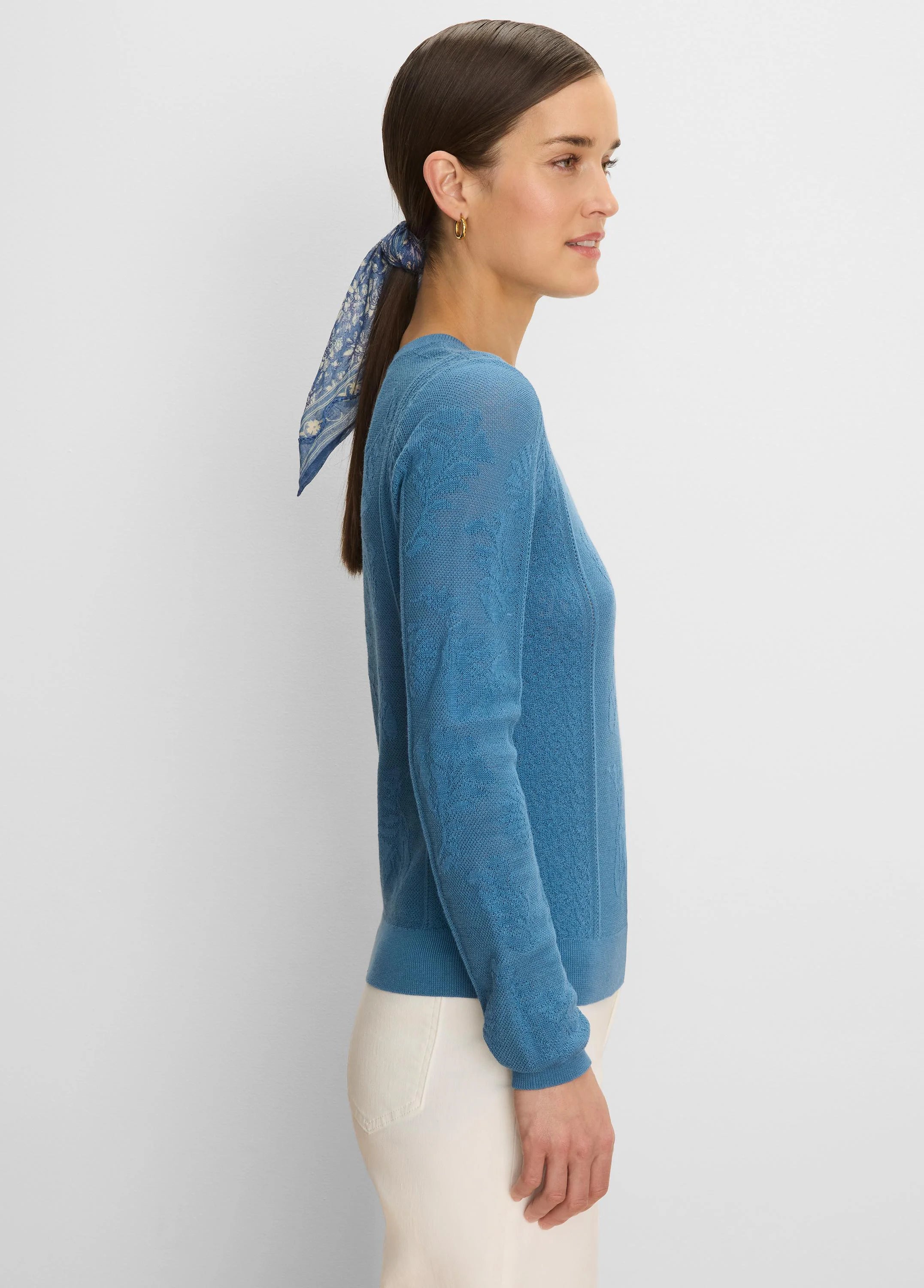 Jacquard Lace Sweater in Buc