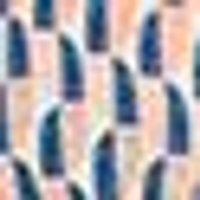 Soft peach/pink with blurred dark teal strokes in an abstract, painterly pattern. PKM.