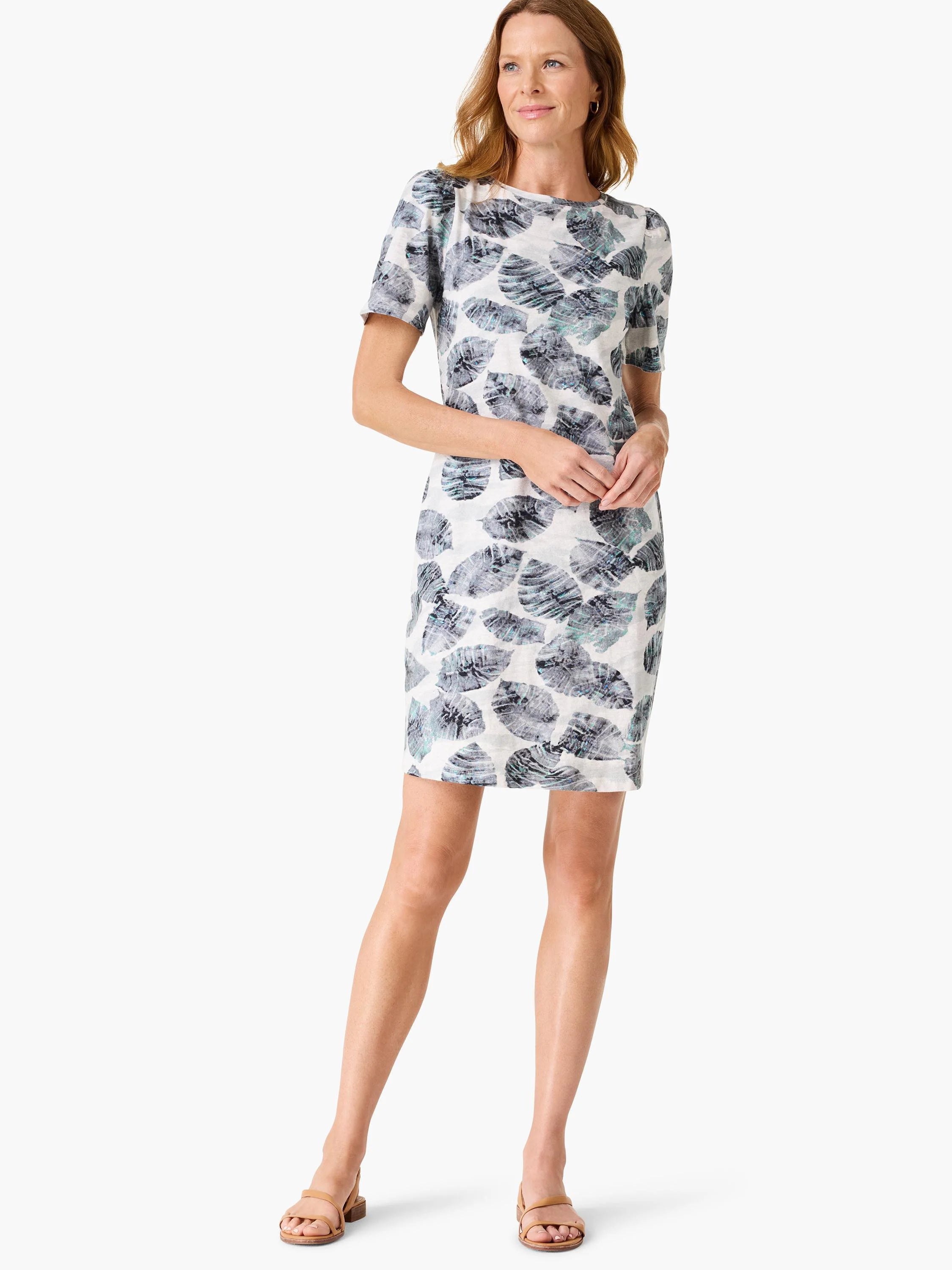 Nzt Falling Palms T-shirt Dress in Gmi