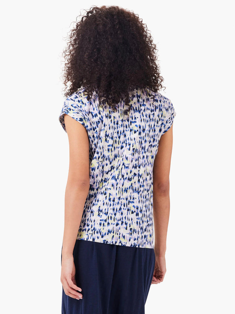 Nzt Abstract Ikat V-neck Tank in Imi