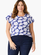 Nzt Shadow Palm Flutter Short Sleeve Tee in Blt