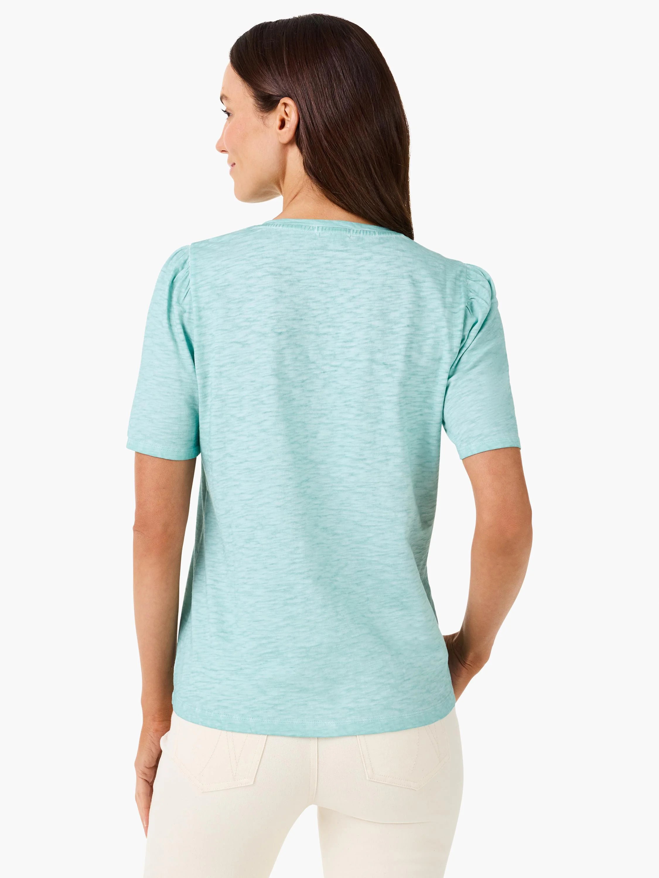 Nzt Short Sleeve Split Neck Tee in Cst