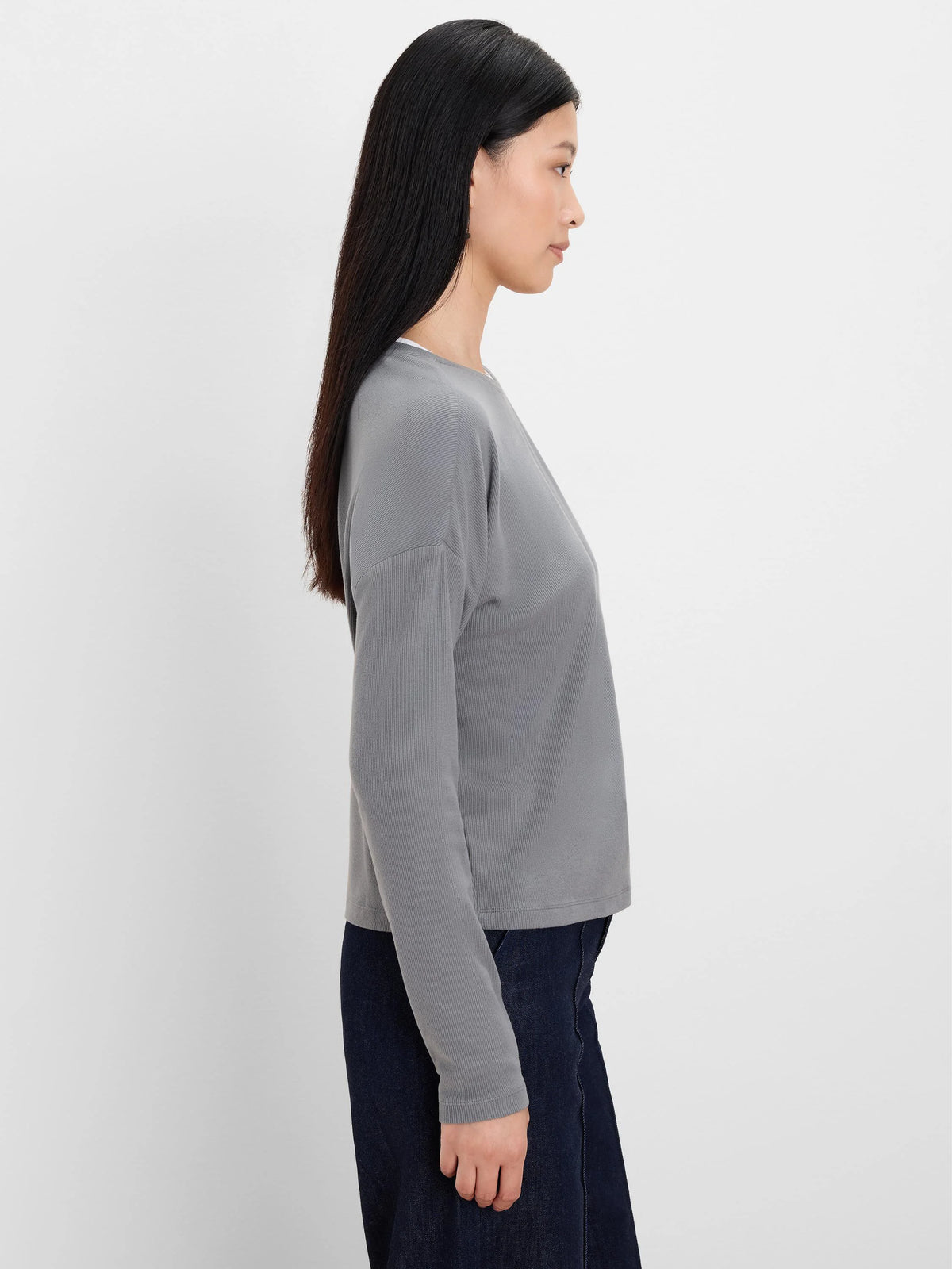 Nzt Cozy Rib Double Layer Top in Irn